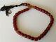 Old Islamic Misbaha Cherry Color China Antique Bead Bakelite Necklace (m1041)