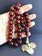 Ottoman Antique Faturan Cherry Amber Bakelite Islamic Prayer 33 Beads 80grams R