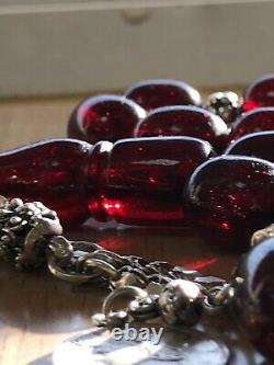 Ottoman Antique Faturan cherry amber bakelite islamic prayer 33 beads 83 Grams R