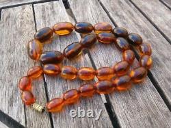 RARE ANTIQUE BAKELITE Islamic Amber Cherry Beads Prayer Rosary Good 68.9Gr Old