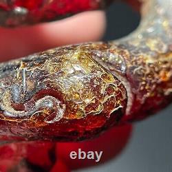 Rare Chinese Amber Dragon Coiled Dragon Han dynasty 206 B. C. 220 A