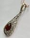 Silver Jewelry Necklace 925 Vintage Gemstone Red Color Women Sterling Amber 6cm