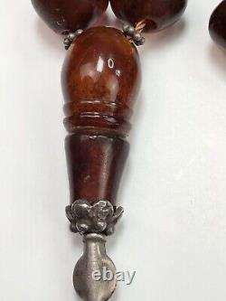 Super Rare Antique Natural Baltic Amber Beads Rosary (NATURAL)
