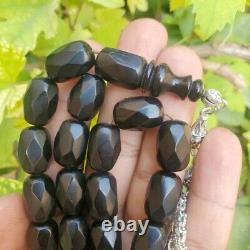 Tested Antique German 33 cherry Catalin faturan amber bakelite Prayer Beads