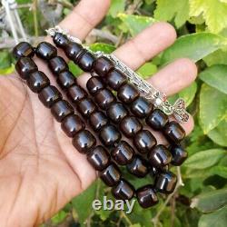 Tested Antique German 33 cherry faturan amber bakelite Prayer Beads Catalin