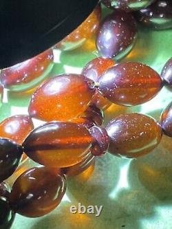 Unique Antique Faturan cherry amber bakelite islamic prayer 33 beads 15 Grams R