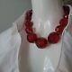 Vintage Art Deco Faceted Cherry Amber Bakelite Beaded Necklace99 Grhuge Beads