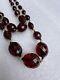 Vintage Round Faceted Cherry Amber Bakelite Bead Necklace 46 54.8 Grams