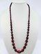 Vtg 1920's Art Deco 32 Cherry Amber Chunky Faceted Beaded Necklace 80.8 Grams