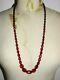 Victorian Cherry Amber Faceted Bead Necklace