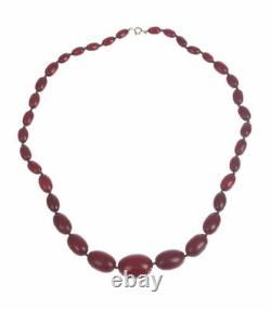 Victorian Graduated Cherry Amber Necklace