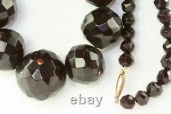Vintage 1900's Antique Faceted Cherry Amber Not Bakelite