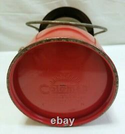 Vintage 1971 Red Coleman Single Mantle Lantern #200A with Amber Globe Dated 6-71