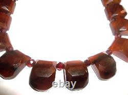 Vintage 89.4g Bakelite Butterscotch Amber Cherry Spacer Beaded Necklace