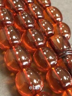 Vintage Antique Cherry Amber Faturan Bakalite -islamic prayer 33 Beads 103G R5