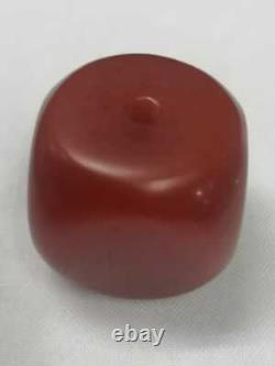 Vintage Antique Faturan Cherry Amber German bead Necklace 31.38g