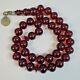 Vintage Antique German Cherry Amber Bakelite Faturan Prayer Beads Damar 70 Gram