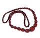 Vintage Bakelite Cherry Amber Colored Faceted Bead Necklace