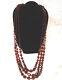 Vintage Cherry Amber Bakelite Faceted Bead Opera Necklace 36l