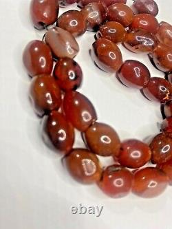 Vintage Cherry Amber Masbaha Islamic Prayer 32 Beads Rosary Tasbih