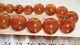Vintage Cherry Cognac Ball Natural Baltic Amber Beads Necklace 76 Gr