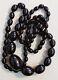 Vintage Dark Cherry Amber Bakelite Faturan Beaded Necklace Rosary 47gr