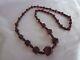 Vintage Faceted Amber Cherry Bakelite Necklace 33'