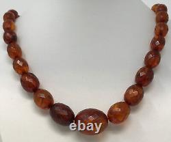 Vintage Faceted Baltic Amber Necklace