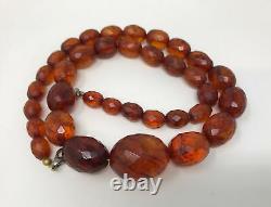 Vintage Faceted Baltic Amber Necklace