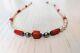 Vintage Handmade Beaded Coral Pearl White Gemstone Silver Water Jewelry Necklace
