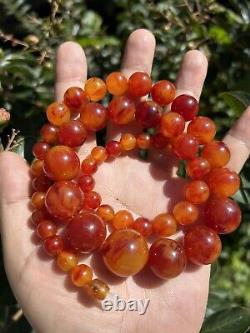 Vintage/Old Cherry Color Graduated Baltic Amber Bakelite Handmade Necklace75grm