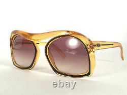 Vintage Rare Christian Dior 2043 10 Amber & Black Sunglasse 1970 Austria