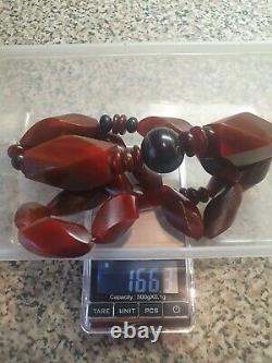 Vintage Rare Super Heavy Cherry HORN Necklace 166 grams
