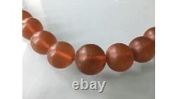 Vintage Russian Natural 96 gr Cherry Cognac Baltic Amber Beads Necklace