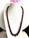 Vintage Cherry Color Faceted Bakelite Amber Hand Knotted Necklace &gold Clasp24