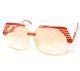 Ysl Yves Saint Laurent Sunglasses Butterfly Amber Red Pink Vintage Women