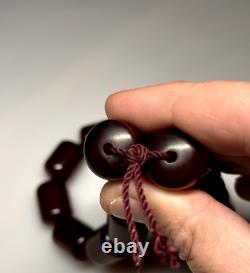 100 Grammes de Perles en Ambre de Cerisier Antique Faturan Bakélite Marbrée