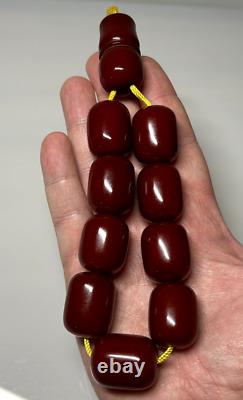 100 grammes de perles de chapelet en ambre de cerisier fossilisé Bakélite marbrée