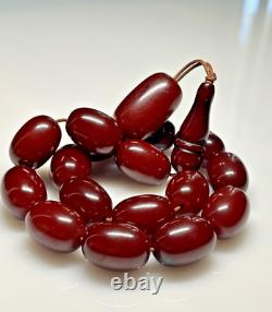 108 grammes de perles de chapelet en ambre de cerisier Faturan antique en bakélite