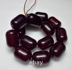 125 Grams Antique Faturan Cerise Bakélite Ambre Perles Marbrées