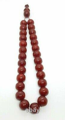 130 Grammes Antique Faturan Cherry Amber Bakelite Prayer Beads Tespih Damari