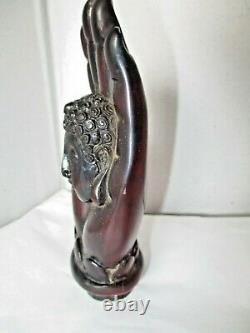 1930's Genuine Carved Chinese Cherry Amber Hand Of Buddha 73.8 Grams - Rare