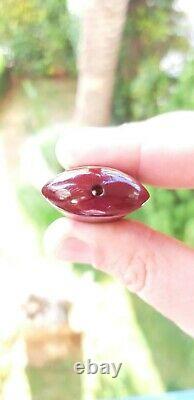 21 Grammes Antique Faturan Cherry Amber Bakelite Embout Buccal Hookah Pipe Rare Shape