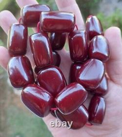 221 Grams Antique Cherry Amber Faturan Grandes Perles Collier