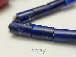 259.2 G Cerise Amber Et Bleu Lapis Bakelite Collier Antique Vintage