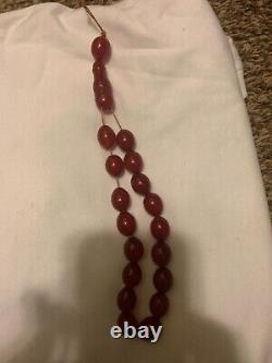 35 G Antique Cherry Amber Rosary Praye Perles