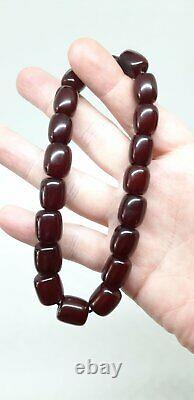 36.3 Grammes Antique Faturan Cherry Amber Beads Marbled