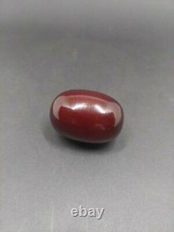 42,6 Grams Très Grand Antique Faturan Cerise Ambre Bakélite Perle Marbrée