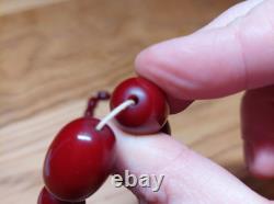 43 Grams Antique Faturan Cherry Amber Bakelite Perles Collier