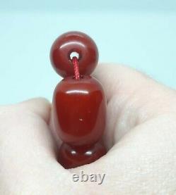 45.8 Grammes Antique Cherry Amber Bakelite Perles Damari/veines